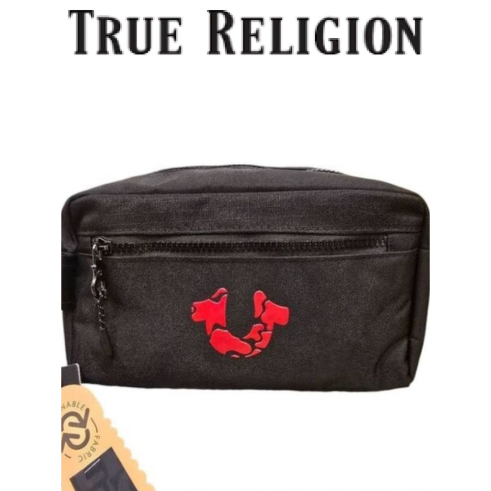 True Religion Udell Broken Horseshoe Logo Dopp Bag